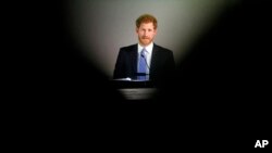 Britain's Prince Harry speaks during the inaugural Endeavour Fund Awards ceremony in London, Jan. 17, 2017.