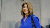 FILE - Naomi Klein arrives for a news conference at the Vatican on July 1, 2015. Klein's "Doppleganger" is among the finalists for a new book prize that aims to help fix the gender imbalance in nonfiction publishing.