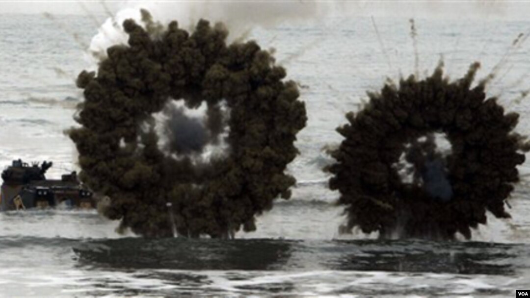 Angkatan Laut Korea Selatan dan Amerika saat melakukan latihan militer bersama (foto: dok).