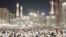 Pilgrims leave after offering prayers outside at the Grand Mosque during the annual Hajj pilgrimage in Mecca, Saudi Arabia, June 14, 2024.