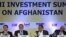 Afghan Foreign Minister Zalmai Rassoul (2nd L) and his Indian counterpart S.M Krishna (3rd L) attend the opening session of the Delhi Investment Summit on Afghanistan in New Delhi, India, June 28, 2012. 
