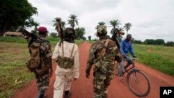 Pemberontak Seleka di kota Bria, Republik Afrika Tengah. (Foto: Dok)