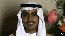 In this image from video released by the CIA Nov. 1, 2017, Hamza bin Laden is seen on an undertermined date at his wedding.