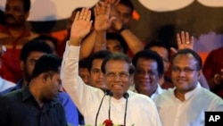 Presiden Sri Lanka Maithripala Sirisena di Colombo, Sri Lanka (5/11).