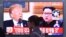 16일 서울역 대기실에 설치된 TV 화면에 도널드 트럼프 미국 대통령과 김정은 북한 국무위원장이 나오고 있다. 