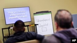 people attend an employment orientation class