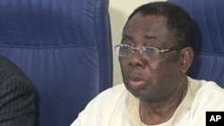 ECOWAS President James Victor Gbeho during a news conference on the election dispute in Ivory Coast in Nigeria's capital Abuja, January 4, 2011.