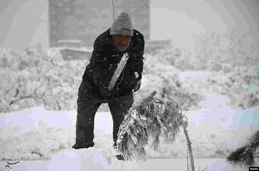 بارش برف در اراک عکس: نفیسه آبباز