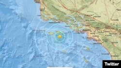 El epicentro del sismo estuvo localizado en el mar frente a las Islas Channel, informó el Servicio Geológico de EE.UU. Foto: @USGS.