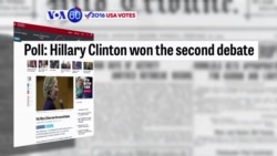 VOA60 Elections - In a two-way generic ballot, Clinton is leading Trump by five points