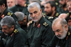 FILE - Iranian Gen. Qassem Soleimani, center, attends a meeting in Tehran, Sept. 18, 2016, in this photo provided by the office of the Iranian supreme leader.