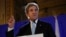 FILE - U.S. Secretary of State John Kerry gives a press conference after a meeting on Syria, in Paris.