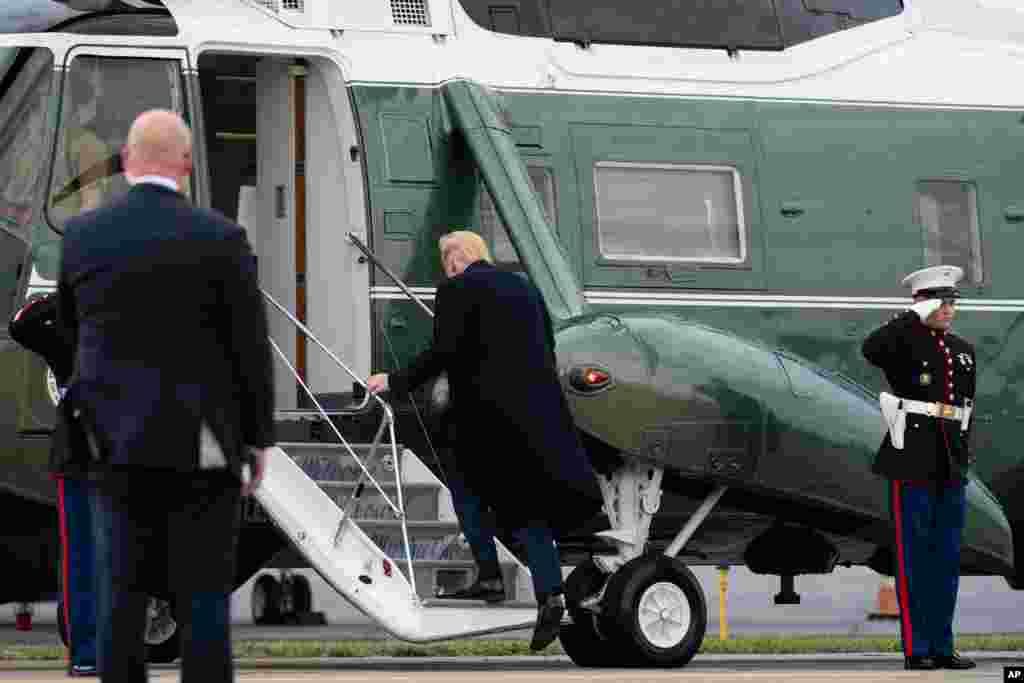پرزیدنت ترامپ واشنگتن را برای شرکت در مراسمی در شهر بدمینستر در ایالت نیوجرسی ترک می‌کند. 