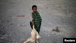 Un garçon dans un village près de Loiyangalani, Kenya, 21 mars 2017.