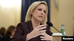 Department of Homeland Security Secretary Kirstjen Nielsen testifies before a House Homeland Security Committee hearing on “The Way Forward on Border Security” on Capitol Hill in Washington, U.S., March 6, 2019. 