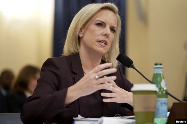 Department of Homeland Security Secretary Kirstjen Nielsen testifies before a House Homeland Security Committee hearing on “The Way Forward on Border Security” on Capitol Hill in Washington, U.S., March 6, 2019.