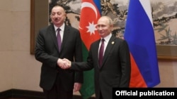 Azərbaycan prezidenti İlham Əliyev və Rusiya prezidenti Vladimir Putin 