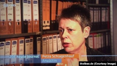 Bà Petra Schlagenhauf, luật sư người Đức của ông Trịnh Xuân Thanh.