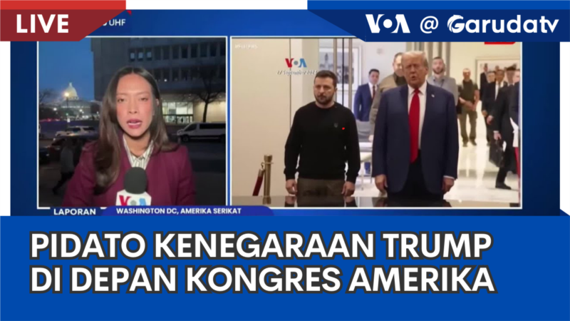 Laporan VOA untuk Garuda TV: Pidato Kenegaraan Trump di Depan Kongres Amerika