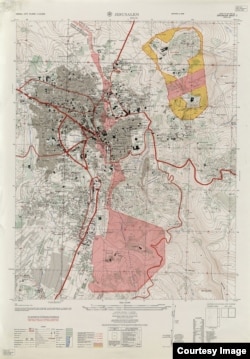 The 1961 U.S. Army Map Service Map of Jerusalem. Source: University of Texas Perry-Castaneda Library Map Collection.