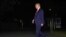 President Donald Trump walks on the South Lawn of the White House, Sept. 19, 2020, in Washington, as he returns from a campaign rally in North Carolina. 
