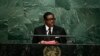 FILE -Teodoro Nguema Obiang Mangue, vice president of Equatorial Guinea, speaks during the 70th session of the United Nations General Assembly at UN headquarters, Sept. 30, 2015. 