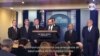 El secretario de Salud de EE.UU., Alex Azar, anuncia la declaración del estado de emergencia sanitaria debido al brote del Coronavirus en una rueda de prensa celebrada en la Casa Blanca, el 31 de enero de 2020.