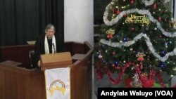 Pendeta Stephen Sulaiman memberikan khotbah ibadah Natal di Gereja Immanuel Jakarta, Jumat 25 Desember 2015. (VOA/Andylala)