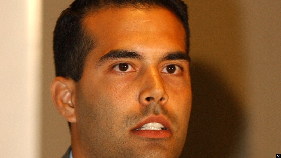 FILE - George Prescott Bush speaks during a news conference in Mexico City, Aug. 21, 2004, to try to persuade American registered voters living in Mexico to support his uncle, George W. Bush, in the presidential election. George P. Bush is now Texas land 