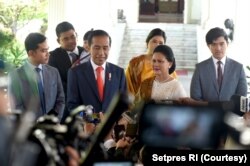 Presiden Jokowi Widodo, Ibu Negara iriana dan keluarga, 20 Oktober 2019