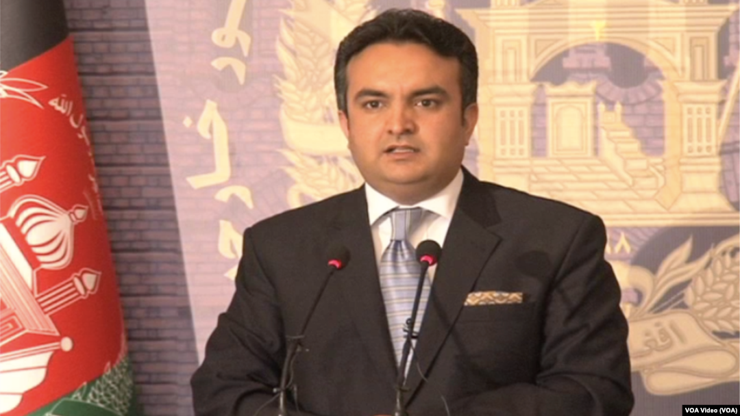 Juru bicara Kementerian Luar Negeri Afghanistan, Ahmad Shakib Mustaghani berbicara kepada media di Kabul (foto: dok).