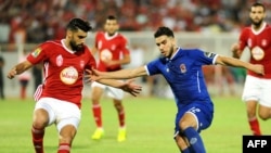 Les joueurs d'Al Ahly contre Etoile du Sahel à Sousse, le 1er octobre 2017.