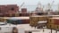 FILE - A general view shows activities at Somalia's port of Mogadishu.