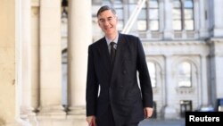 Britain's Leader of the House of Commons Jacob Rees-Mogg arrives at the Foreign and Commonwealth Office (FCO), ahead of a cabinet meeting in London, Britain, July 21, 2020.