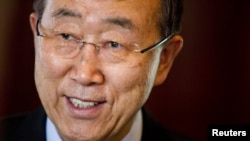 FILE - U.N. Secretary-General Ban Ki-moon.