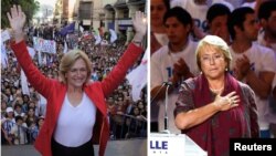 Evelyn Matthei (izquierda) y Michelle Bachelet se disputan la presidencia en la segunda vuelta de las elecciones de Chile.