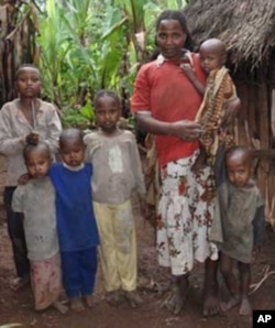Amarech Tadele and part of her family