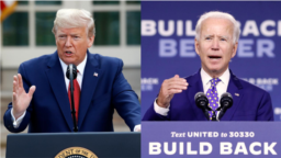 Tổng thống Hoa Kỳ Donald Trump và Cựu Phó Tổng thống Hoa Kỳ Joe Biden.