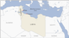 Map showing the border crossing between Tunisia and Libya.