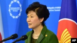 FILE - South Korean President Park Geun-Hye, Dec. 12, 2014.