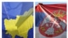 Bendera Kosovo dan Serbia. (Foto: Reuters/VOA graphic)