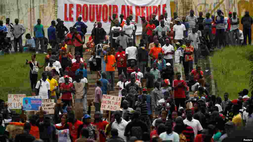 Manifestation de l&#39;opposition de la Côte-d&#39;Ivoire à Abidjan, Côte-d&#39;Ivoire, le 28 octobre 2016.