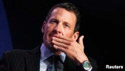 Lance Armstrong takes part in an event in New York, Sept. 22, 2010. 