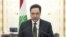 Lebanon, Beirut, Lebanon's Prime Minister Hassan Diab speaks at the government palace 