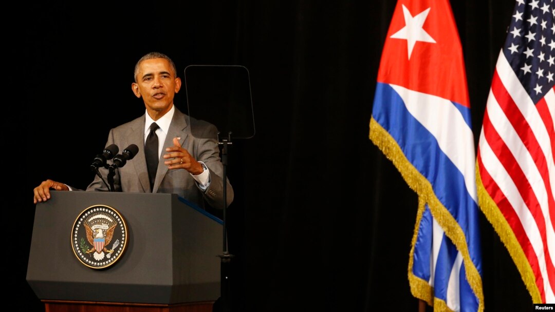 Tổng thống Hoa Kỳ Barack Obama phát biểu với nhân dân Cuba tại Gran Teatro ở Havana, ngày 22/3/2016.