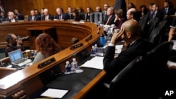 The Senate Judiciary Committee conducts business on the nomination of Supreme Court nominee Judge Brett Kavanaugh, Sept. 28, 2018, on Capitol Hill in Washington.