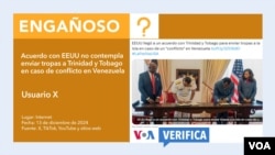 Un vocero del Departamento de Estado dijo a VOA que la Embajada de EEUU comparte preocupaciones sobre la engañosa historia de portada en Newsday del 12 de diciembre.