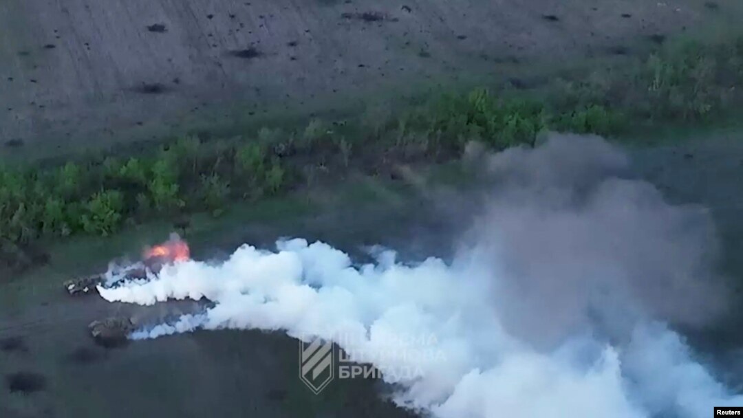 Lực lượng Ukraine tiêu diệt các vị trí của Nga về hướng Bakhmut, gần Klischiivka, vùng Donetsk. 