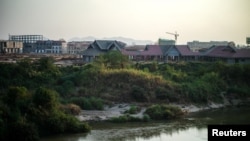 Shwe Kokko city, a casino, entertainment, and tourism complex are seen under construction from Thailand's side of the border, following the arrest of a gambling tycoon, She Zhijiang, who developed the city, in Thailand in 2022, in Mae Sot district, Thailand, March 9, 2020.