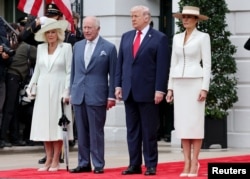 استقبال رسمی از خانواده سلطنتی بریتانیا توسط پرزیدنت ترامپ و بانوی اول (سه‌شنبه ۸ اردیبهشت)